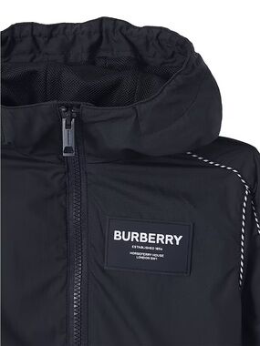 Burberry Black Logo Patch Jacket